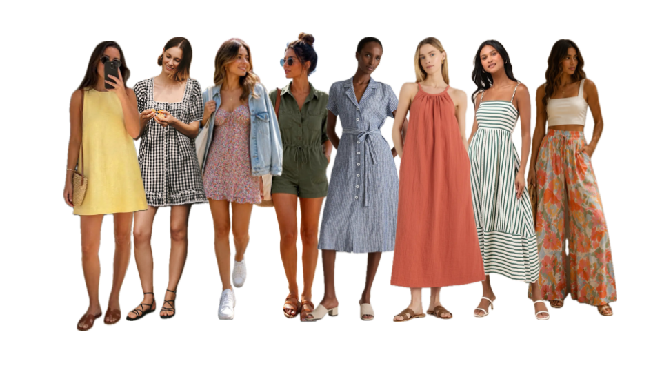 Welcome party attire examples for women